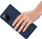 Dux Ducis - Slim bookcase hoes - Geschikt voor Samsung Galaxy A02s - Blauw