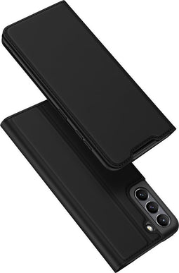 Dux Ducis - Slim bookcase hoes - Geschikt voor Samsung Galaxy S21 FE - Zwart