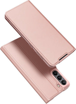 Dux Ducis - Slim bookcase hoes - Geschikt voor Samsung Galaxy S21 FE - Rose Goud