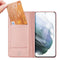 Dux Ducis - Slim bookcase hoes - Geschikt voor Samsung Galaxy S21 FE - Rose Goud