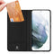 Dux Ducis - Slim bookcase hoes - Geschikt voor Samsung Galaxy S21 FE - Zwart