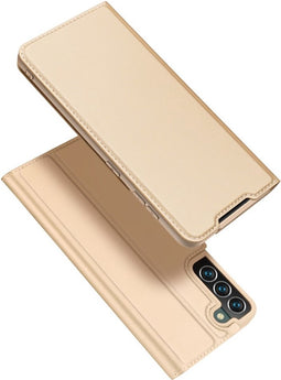 Dux Ducis - Slim bookcase hoes - Geschikt voor Samsung Galaxy S22 Plus / S22+ - Goud