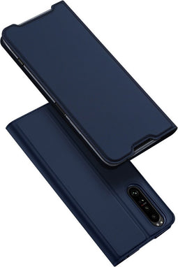 Dux Ducis - Slim bookcase hoes - Geschikt voor Sony Xperia 1 IV - Blauw