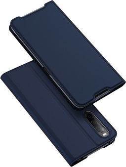 Dux Ducis - Slim bookcase hoes - Geschikt voor Sony Xperia 10 IV - Blauw