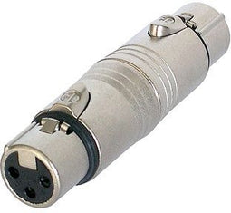 Neutrik NA3FF - XLR 3-pin Female/Female Connector - Grijs Zilver