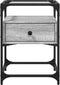 vidaXL - Nachtkastjes - 40x40x55 - cm - bewerkt - hout - grijs - sonoma