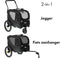 Deryan Hondenfietskar 2-in-1 - Opvouwbaar - Tot 20 kg - Zwart