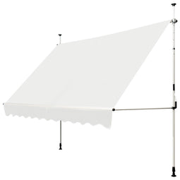 Coast Telescopische Zonluifel - Uitschuifbaar - 300 x 120 cm - Verstelbare Hoogte 190-300 cm - Beige
