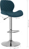 vidaXL - Barkrukken - 2 - st - fluweel - blauw