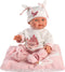 Llorens mini babypopje Bebita met roze kussen - 26cm