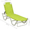 vidaXL - Ligbed - aluminium - en - textileen - groen