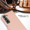 Selencia Galaxy S22 - Echt Lederen Bookcase - 3 Pashouders - Dusty Pink
