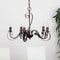Lucande - kroonluchter - 5 lichts - metaal - H: 43.8 cm - E14 - roestbruin