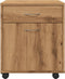 vidaXL - Rolkast - 45x38x54 - cm - bewerkt - hout - artisanaal - eikenkleur
