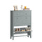 SoBuy FSR89-HG - Schoenenkast - 2 Kleppen 1 Lade - 80 x 25 x 108 cm - Grijs