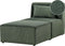 LEMVIG - Chaise longue - Donkergroen - Corduroy