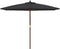 vidaXL - Parasol - met - houten - paal - 299x240 - cm - zwart