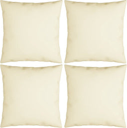 vidaXL - Sierkussens - 4 - st - 40x40 - cm - stof - crèmekleurig