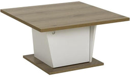 Diagone ATOS Bar - Salontafel - Vierkant - Helvezia Eiken / Wit - 69 x 69 x 38 cm