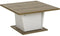 Diagone ATOS Bar - Salontafel - Vierkant - Helvezia Eiken / Wit - 69 x 69 x 38 cm