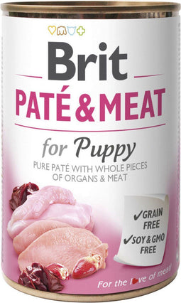 Brit Blik Paté & Meat Puppy - Hondenvoer - Kip Kalkoen 400 g