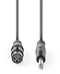 Nedis COTG15120GY100 - XLR-naar-6.35mm audiokabel - 1m - Grijs