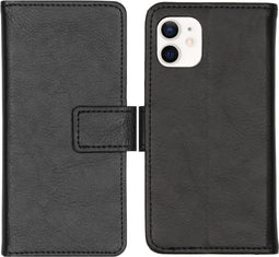 iMoshion Hoesje Geschikt voor iPhone 12 Mini Hoesje Met Pasjeshouder - iMoshion Luxe Bookcase - Zwart