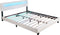 Juskys Paris - Gestoffeerd Bed - LED Verlichting - Wit - 180 x 200 cm