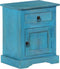 vidaXL - Nachtkastje - 40x30x50 - cm - massief - mangohout - blauw