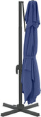 vidaXL - Zweefparasol - met - dubbele - bovenkant - 400x300 - cm - azuurblauw