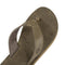 Urban Beach Long Island Beach - Slippers - Leren met bloemen reliëf - Bruin - Maat 42