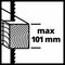 Einhell Lintzaag TC-SB 245 L - 400 W - 1450 t/min - Zaaghoogte 90°/45°: 101/60 mm - Uitlading 245 mm - Zaaglint 1712x6x0,65 mm - Afzuigadapter Ø36 mm