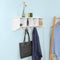 SoBuy FRG48-L-W Wandgarderobe met 5 Haken - Wit - 72x15x23 cm