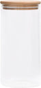 vidaXL - Opbergpotten - met - bamboe - deksels - 4 - st - 1200 - ml - glas