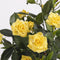 Mica Decorations Rozenstruik Kunstplant in Bloempot Stan - H33 x Ø25 cm - Geel