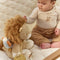 Little Dutch Safari Friends - Activiteitenknuffel Leeuw - Zachte vriend met texturen en bijtring - Beige