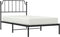 vidaXL - Bedframe - met - hoofdbord - metaal - zwart - 100x190 - cm