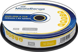 DVD+RW MediaRange 4.7GB|rewritable | 10 stuks