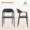 Coast JV13695DK-4 - Stapelbare Eetkamerstoelen - Set van 4 - Zwart (set van 4)