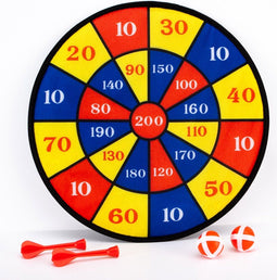Dartbord klittenband + 2 Darts en 2 Balletjes
