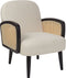 DVENBERG - Fauteuil - Lichtbeige/Zwart - Stof