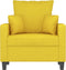 Fauteuil 60 cm stof lichtgeel