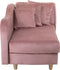 MERI - Chaise longue - Roze - Rechterzijde - Fluweel