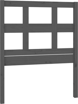 vidaXL - Hoofdbord - 105,5x4x100 - cm - massief - grenenhout - grijs