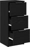 vidaXL - Zwarte - Eikenhouten - Dressoir - 30x30x70 - cm - Gemaakt - van - Houtcomposiet