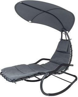 Feel Furniture Schommelstoel - Inclusief parasol - Donkergrijs