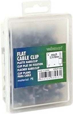 Platte Kabelclip, Grijs, 10Mm (100St/Doos)