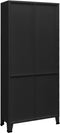 vidaXL - Boekenkast - industrieel - 80x32x180 - cm - staal - zwart