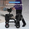 Safe Age® Rollator - Lichtgewicht opvouwbaar - Gevoerde zitting en rugleuning - Zwart
