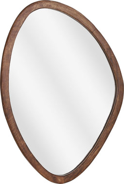Mica Decorations Bosco Wandspiegel - L50 x B69 cm - Mangohout - Donkerbruin